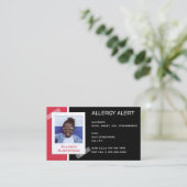 アレルギー警告児童写真医療救急デイケア コーリングカード (スタンド正面)