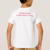 アレルギー警報: 酪農場、ムギまたはグルテン無し! Tシャツ (裏面)