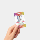 アレルギー 障害 警告 連絡先 ID 写真 カスタム バッジ (手持ち)