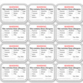 アレルゲン食品ラベル シール (正面)