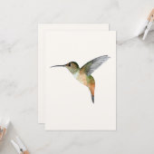アレンのハミングバードフラットグリーティングカード カード (正面/裏面インサイチュ)