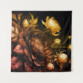 アレンジメントサビヴィンテージ花 タペストリー (正面(横))