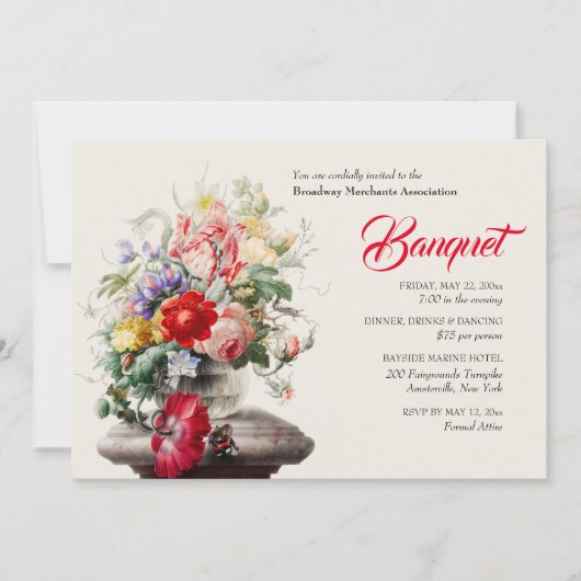 アレンジメンビクトリアント宴会ディナー 招待状 (正面)