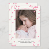 アレンジ·イン·アワーズ·アームズ·フォト·誕生·アナウンセメン 案内状 (正面/裏面)