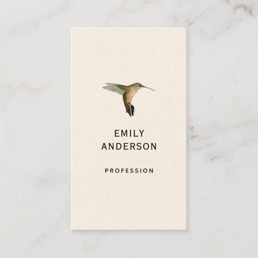 アレンズ・ハミングバード・ビジネス・カード 名刺 (正面)