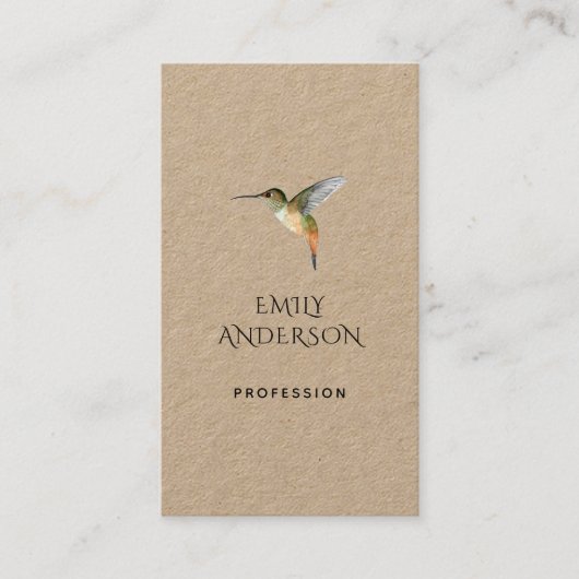 アレンズ・ハミングバード・ビジネス・カード 名刺 (正面)