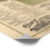 アレンタウンペンシルバニア1901アンティークパノラママップ ポスター (角)