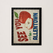 アレンタウンペンシルベニアアップルヴィンテージトラベル ジグソーパズル (縦)