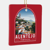 アレンテジョポルトガルトラベルアートヴィンテージ セラミックオーナメント (右)
