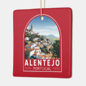 アレンテジョポルトガルトラベルアートヴィンテージ セラミックオーナメント (左)