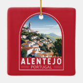 アレンテジョポルトガルトラベルアートヴィンテージ セラミックオーナメント (裏面)