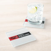 アレンデール《鳥》ハヤブサ ガラスコースター (アングル)