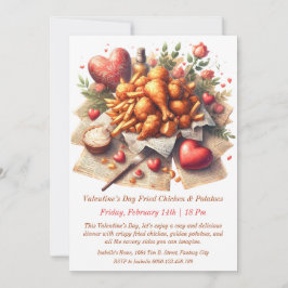 アレントインズデイフライドチキン&ポテト招待状 招待状