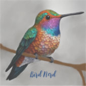 アレン鮮やかズ・ハミングバード シール (正面)