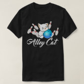 アレーキャットボーリングホイボウリングをする人、 クリケットの投手ボーリング Tシャツ (デザイン正面)