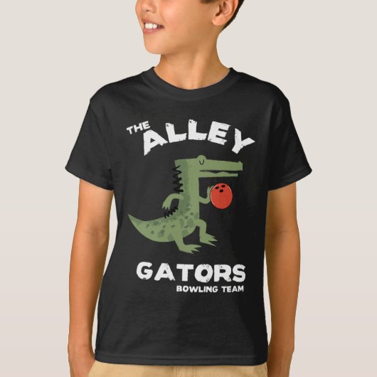 アレーゲーターズボーリングチームデザイン Tシャツ (正面)