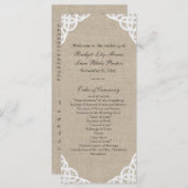 アレース素朴&バーラップ結婚式 プログラム (正面/裏面)