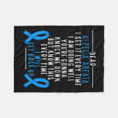 アレータ認識度私は戻る脱毛を取得する フリースブランケット (正面(横))