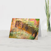 アレーヒマワリフローラパーソナライズされた誕生日 カード (正面)