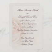 アレーピーチバラ結婚式招待状 招待状 (正面/裏面)