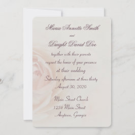 アレーピーチバラ結婚式招待状 招待状