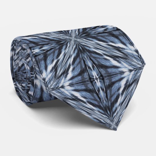 アレーブ擦り切れたルデニム絞り染め抽象芸術 ネクタイ (ロール)