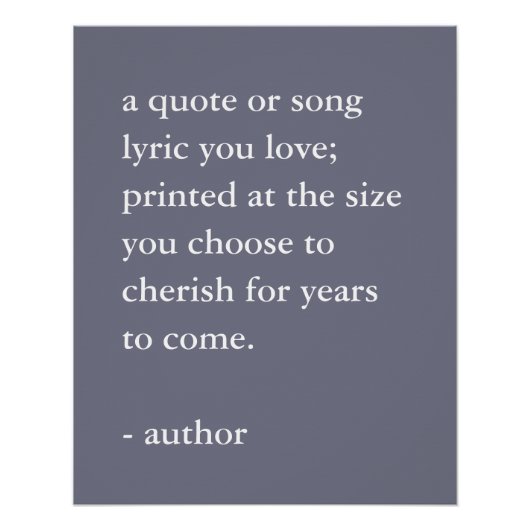 アレープラムカスタム引用文プリント ポスター (正面)