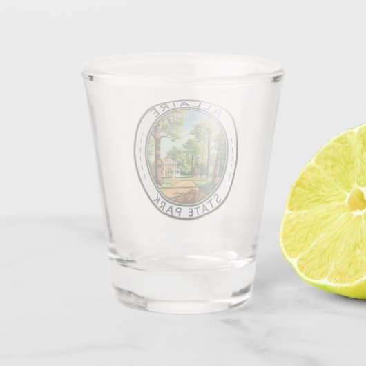 アレール州パークニュージャージートラベルアートバッジ ショットグラス (裏面)