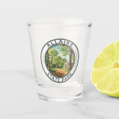 アレール州パークニュージャージートラベルアートバッジ ショットグラス (正面)
