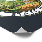 アレール州パークニュージャージートラベルアートバッジ ポスター (角)