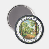 アレール州パークニュージャージートラベルアートバッジ マグネット (正面/裏面)