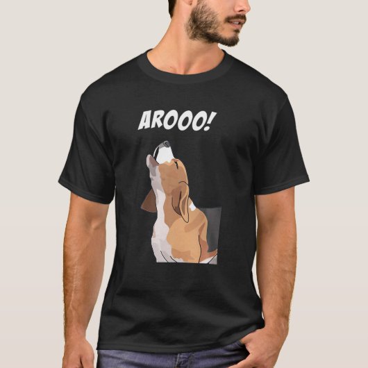 アロおもしろいー犬の恋人、ビーグル Tシャツ (正面)