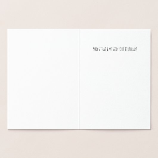 アロエあなたは探してる俺か？遅れた誕生日 箔カード (内部)