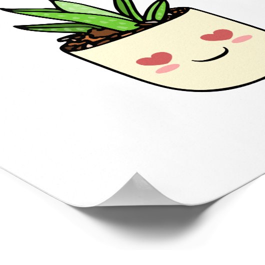 アロエおもしろいヴェラ多くのかわいいは多肉愛 ポスター (角)