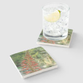 アロエのヴィエラの花の花の写真の石のコースター ストーンコースター (横)