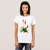 アロエの水彩画のTシャツ Tシャツ (正面フル)