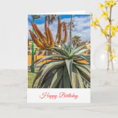アロエの花の誕生日カード カード (黄色い花)