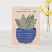 アロエは私の小さな友人アロエヴェラグリーティングカード カード (黄色い花)