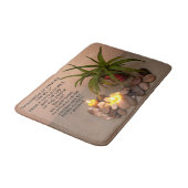 アロエキャンドルと川の岩の幸せ引用文 バスマット (アングル)