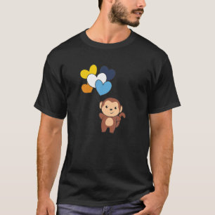 アロエスフラッグバルーンハートプライドLgbtqモンキー Tシャツ