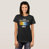 アロエス国旗のプライドLGBTQ猫かわいいアロエス猫 Tシャツ (正面フル)