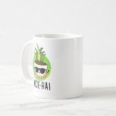 アロエハおもしろいハワイアン植物プン コーヒーマグカップ (正面左)