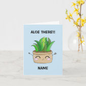 アロエパーソナライズされた・ザ・誕生日・カード カード (黄色い花)