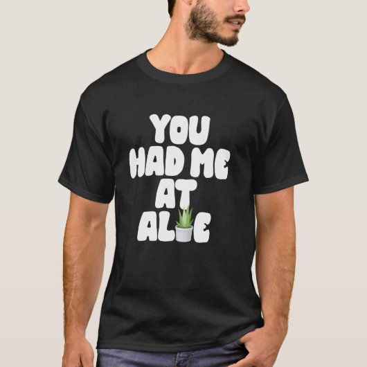アロエプラント ガーデニング 多肉植物 可愛い おもしろい Tシャツ (正面)