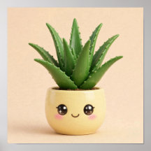 アロエベラのかわいい屋内観葉植物ポスター