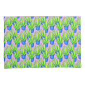 アロエベラの植物のパタモノグラムのーン 枕カバー (正面右)