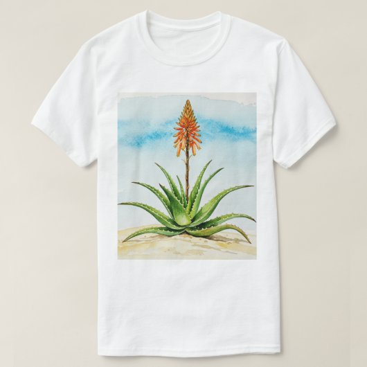 アロエベラの植物 Tシャツ (デザイン正面)