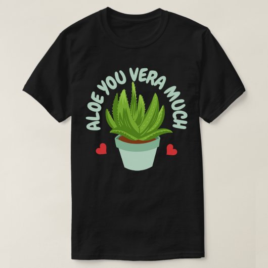アロエベラ多肉植物2 Tシャツ (デザイン正面)