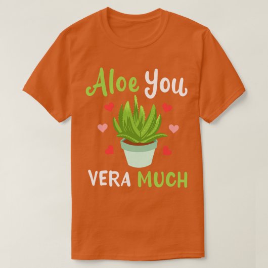 アロエベラ多肉植物 Tシャツ (デザイン正面)