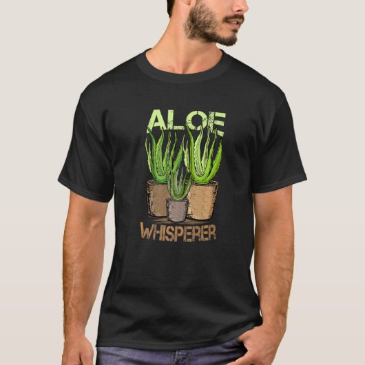 アロエベラ植物 女性 フローリスト 園芸 植物 Tシャツ (正面)